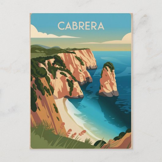 Cabrera Spanien Vintage Postkarte (Vorderseite)