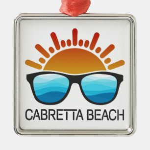Cabretta Beach Sapelo Island Georgia Sonnenbrillen Ornament Aus Metall