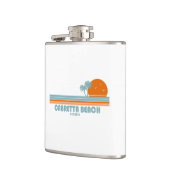 Cabretta Beach Sapelo Island Georgia Sun Palm Tree Flachmann (Links)