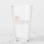 Cabretta Beach Sapelo Island Georgia Sun Palm Tree Glas (Rückseite)