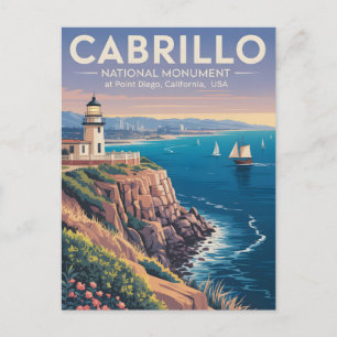 Cabrillo National Monument Vintage San Diego Kun Postkarte