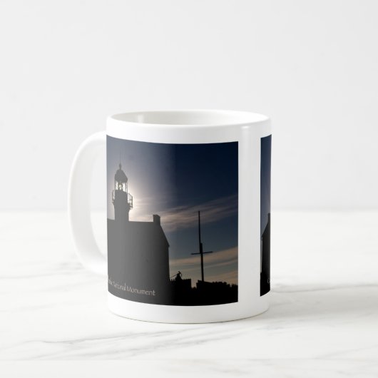 Cabrillo nationales Monument Kaffeetasse (Vorderseite Links)