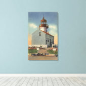 Cabrillo Nat'l Monument, Leuchtturm Point Loma Leinwanddruck (Insitu (Holzboden))