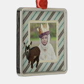 Cabrito (Flecken) Streifen-Foto-Verzierung Ornament Aus Metall (Rechts)