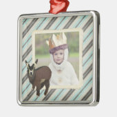 Cabrito (Flecken) Streifen-Foto-Verzierung Ornament Aus Metall (Links)