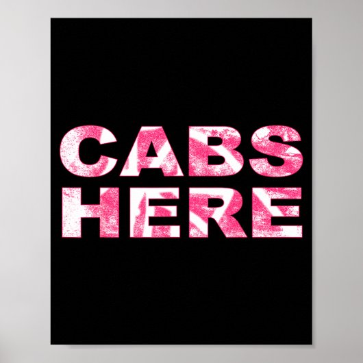 Cabs Here Gym Tan Laundry New Jersey Gtl Garden  Poster (Vorne)