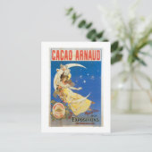 Cacao Arnaud Vintage Schokolade Drink und Kunst Postkarte (Stehend Vorderseite)