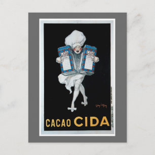 Cacao Cida Vintage-Lebensmittelwerbekunst Postkarte