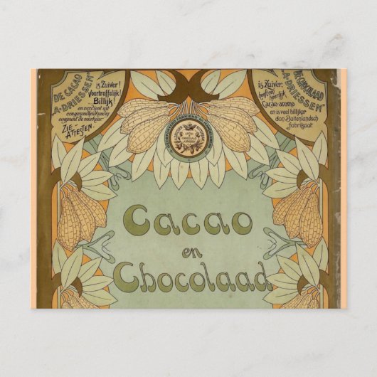 Cacao en Chocolaad Dutch Chocolate 1900 Postkarte (Vorderseite)