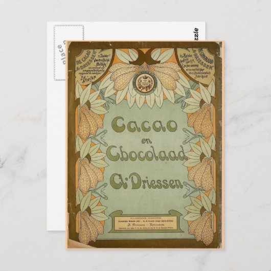 Cacao en Chocolaad Dutch Chocolate 1900 Postkarte (Vorne/Hinten)