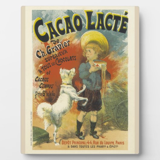 Cacao Lacte Aus Tous Le Choclat Chocolate Französi Fotoplatte (Vorderseite)