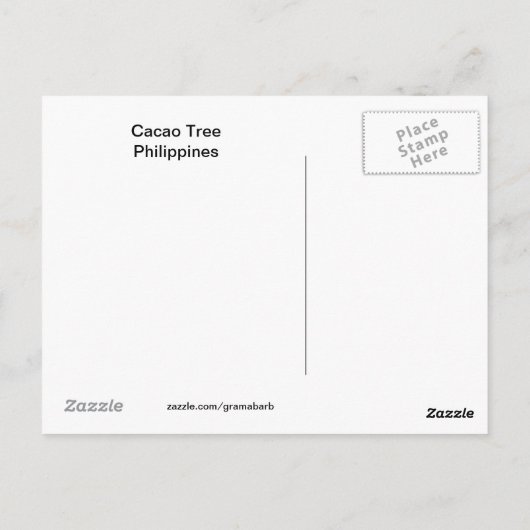 Cacao Tree Postcard Postkarte (Rückseite)