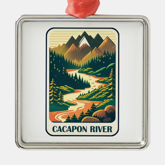Cacapon River West Virginia Colors Ornament Aus Metall (Vorne)