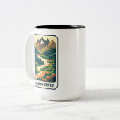 Cacapon River West Virginia Colors Zweifarbige Tasse (Vorderseite Links)