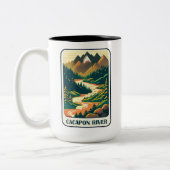 Cacapon River West Virginia Colors Zweifarbige Tasse (Links)