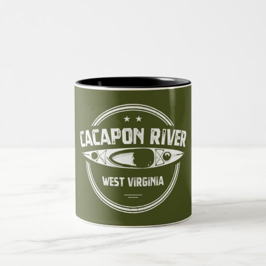 Cacapon River, West Virginia Zweifarbige Tasse (Mittel)