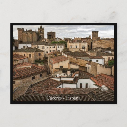 Caceres, schöne spanische Postkarte (Vorderseite)