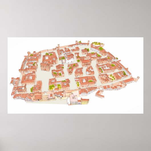 Caceres Spanien. Mittelalterliche Stadt Poster (Vorne)