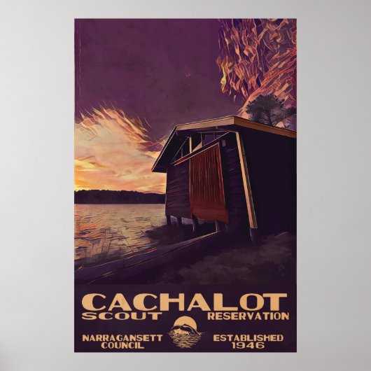 Cachalot Large WPA-Style Poster (Vorne)