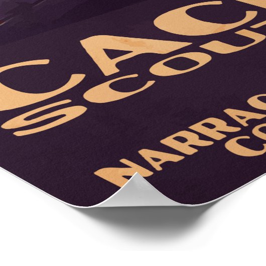 Cachalot Small WPA-Style Poster (Ecke)