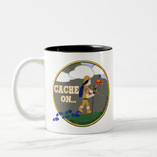 CACHE AUF MÄDCHEN SCHWARZ GEOCACHING ZAZ ZWEIFARBIGE TASSE