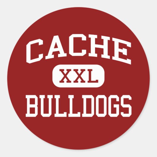 Cache - Bulldogs - High School - Cache Oklahoma Runder Aufkleber (Vorderseite)