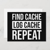 Cache-Cache-Cache suchen Wiederholung Postkarte (Vorne/Hinten)