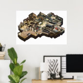 Cache Isometric CSGO Map Poster (Heimbüro)