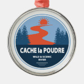 Cache la Poudre Wild and Landschaftlich River Ornament Aus Metall (Vorne)