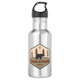 Cache La Poudre Wilderness Colorado Bear Edelstahlflasche