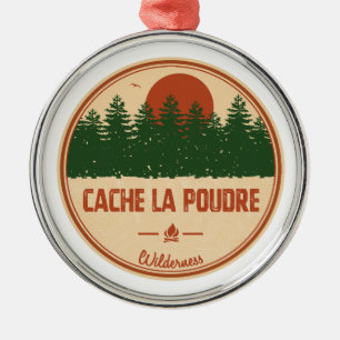 Cache La Poudre Wilderness Colorado Ornament Aus Metall