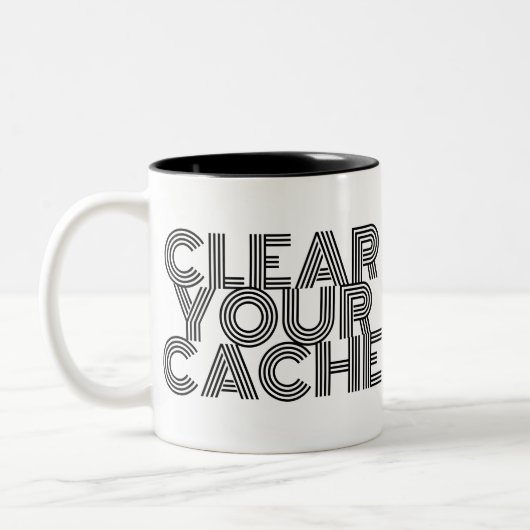 Cache löschen zweifarbige tasse (Links)
