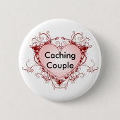 Cachieren des Paare Geocaching Swag-Buttons Button (Vorderseite)