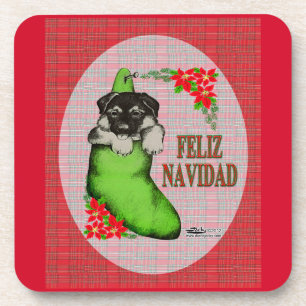 Cachorrito Feliz Navidad Getränkeuntersetzer