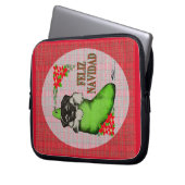 Cachorrito Feliz Navidad Laptopschutzhülle (Vorderseite Links)