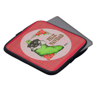 Cachorrito Feliz Navidad Laptopschutzhülle