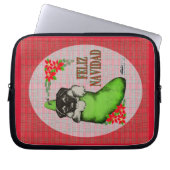 Cachorrito Feliz Navidad Laptopschutzhülle (Vorderseite)