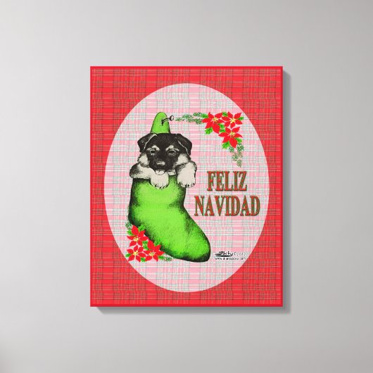 Cachorrito Feliz Navidad Leinwanddruck (Vorderseite)