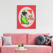 Cachorrito Feliz Navidad Leinwanddruck (Insitu (Wohnzimmer))