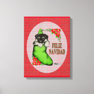 Cachorrito Feliz Navidad Leinwanddruck