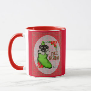 Cachorrito Feliz Navidad Tasse