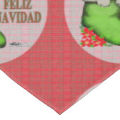 Cachorrito Feliz Navidad Tischdecke (Schrägansicht)