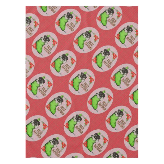 Cachorrito Feliz Navidad Tischdecke (Vorderseite)