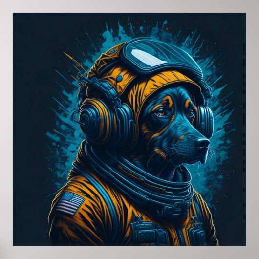 Cachorro Astronauta Poster (Vorne)