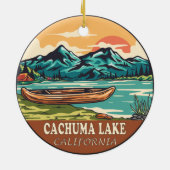 Cachuma Lake California Schifffahrtsemblem Keramik Ornament (Hinten)