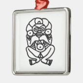 Cacique Taino Silbernes Ornament (Links)