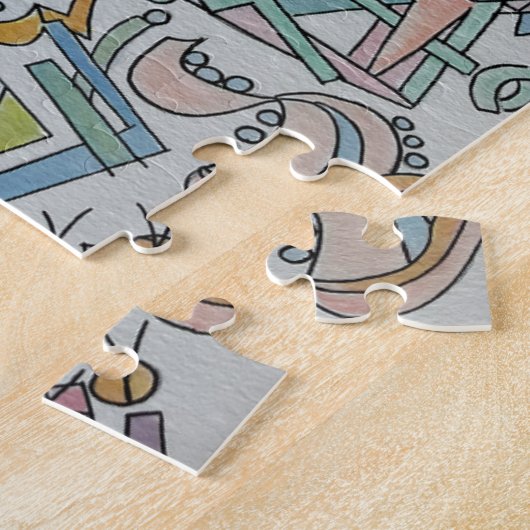 Cacophony-Whimsical Abstract Watercolor Art Puzzle (Seite)