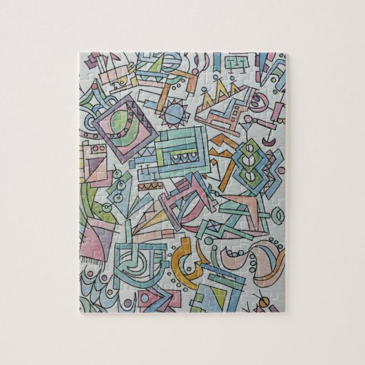 Cacophony-Whimsical Abstract Watercolor Art Puzzle (Vertikal)