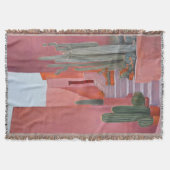 Cacti Ally | Art Throw Blanket | Original Painting Decke (Vorderseite)