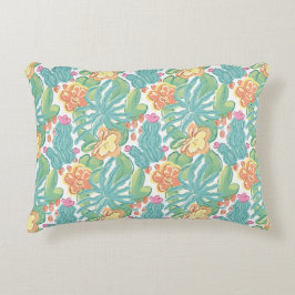 Cacti and plant Desert Botanical Green Orange Pink Dekokissen